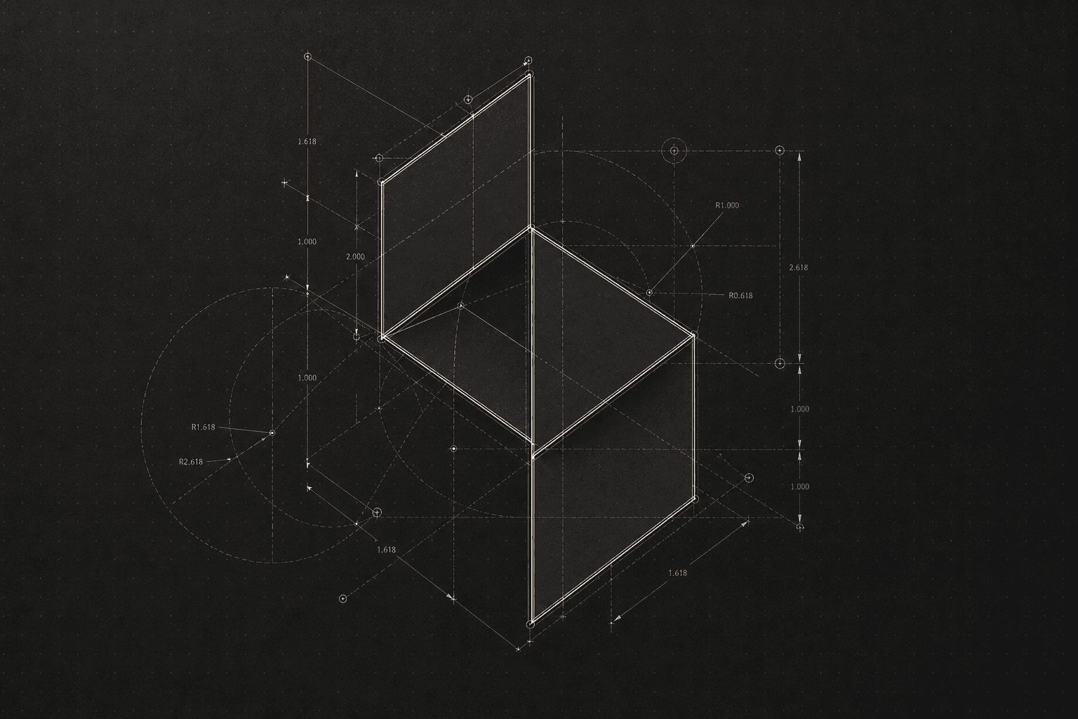 Suntiq mark shown as an engineering construction drawing