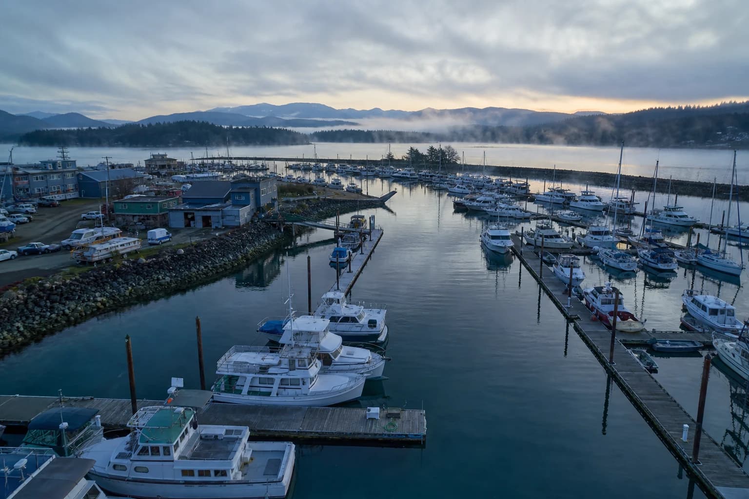 Fleet dock aerial photo